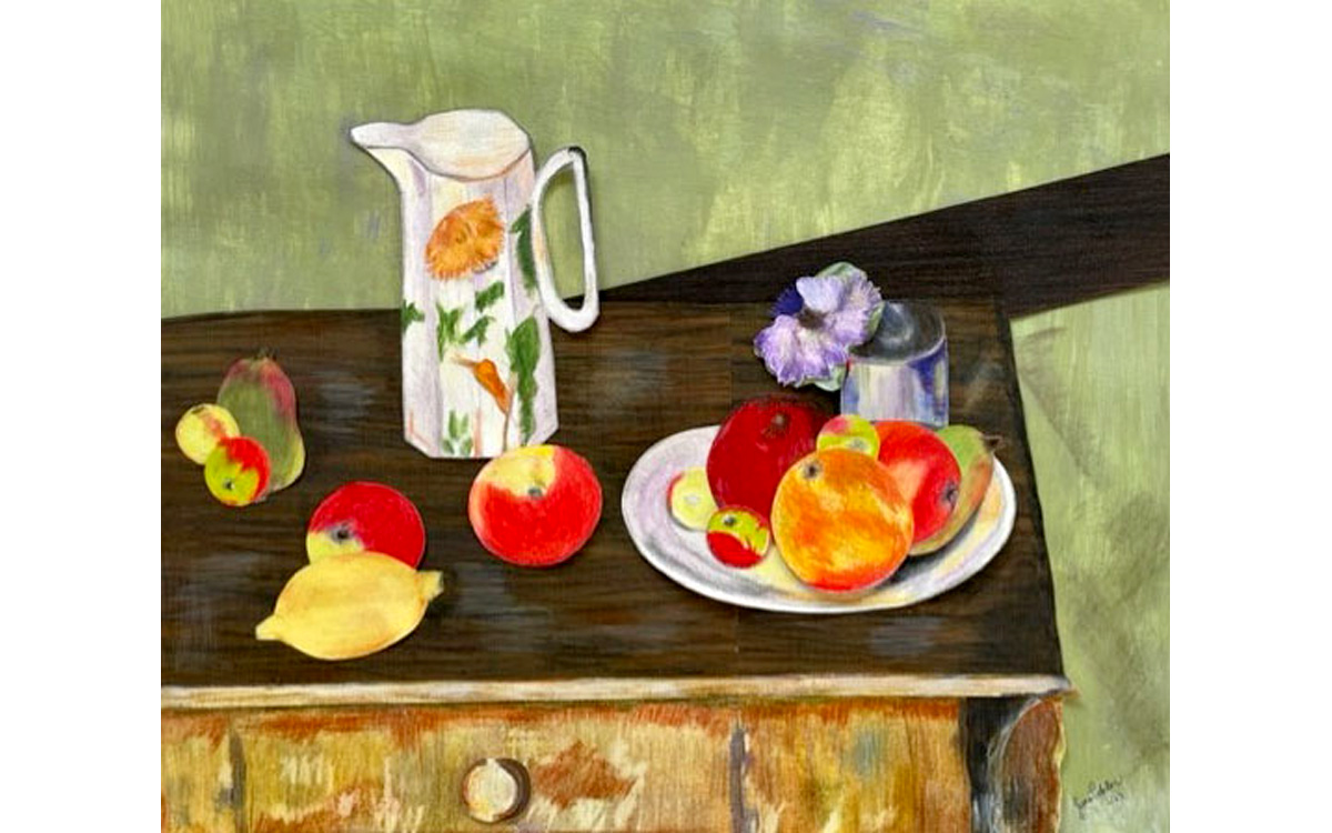 Joan P Ivler Still Life with Milk Jug and Fruit