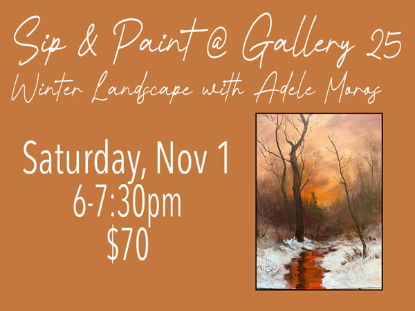 Winter Landscape Sip and Paint